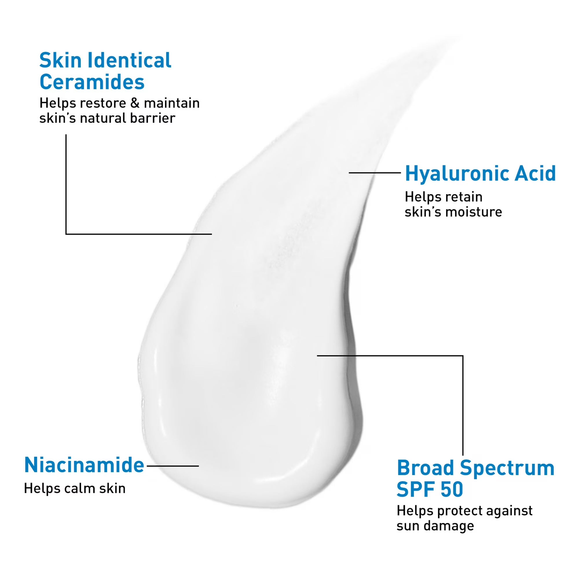 CeraVe AM Moisturizing Face Lotion with SPF 50 Sun Protection for Normal to Oily Skin, 3 fl oz
