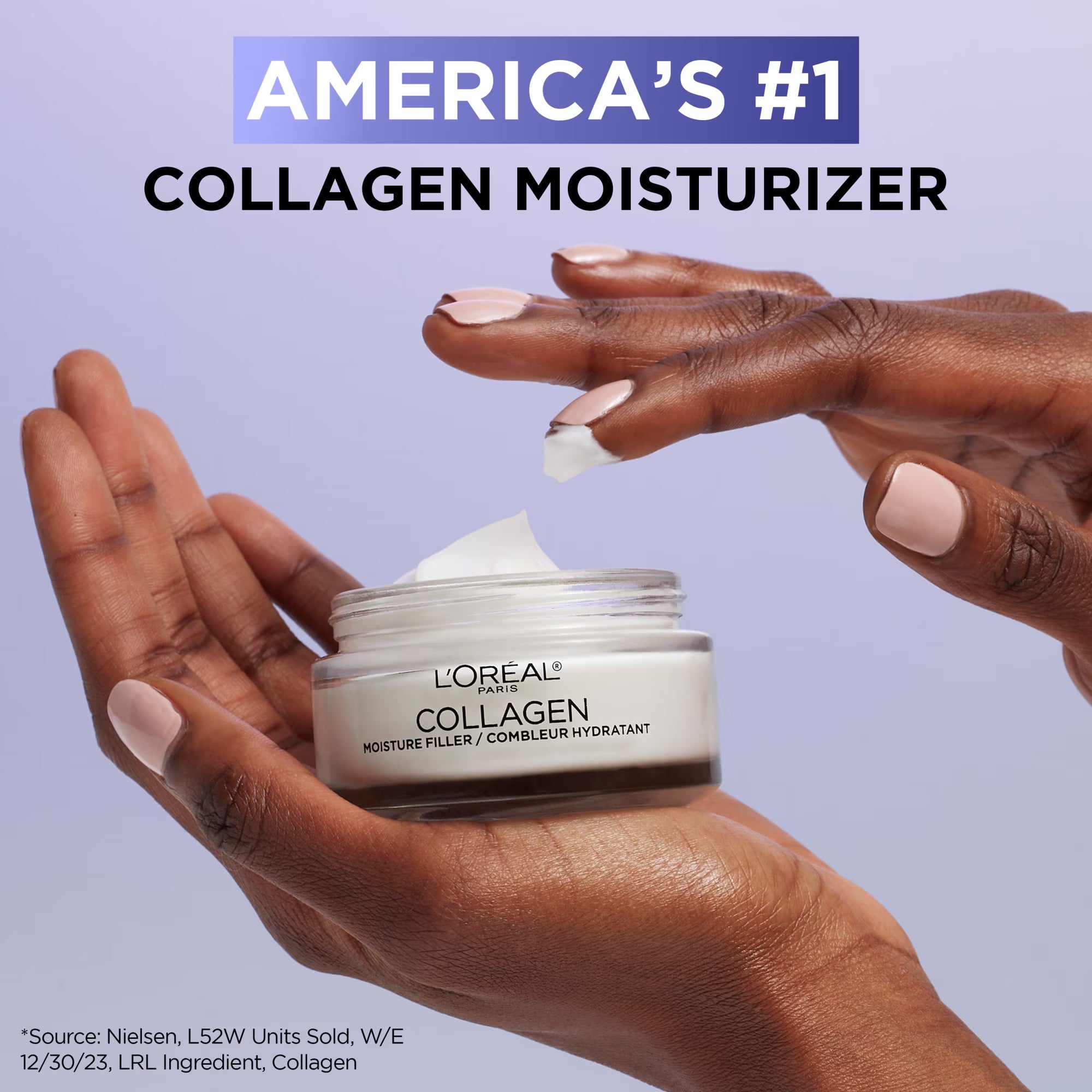 L'Oreal Paris Collagen Moisture Filler Face Cream, Anti-Aging Face Moisturizer, Non-Greasy Skin Care Formula for Up to 48HR Hydration, 1.7oz