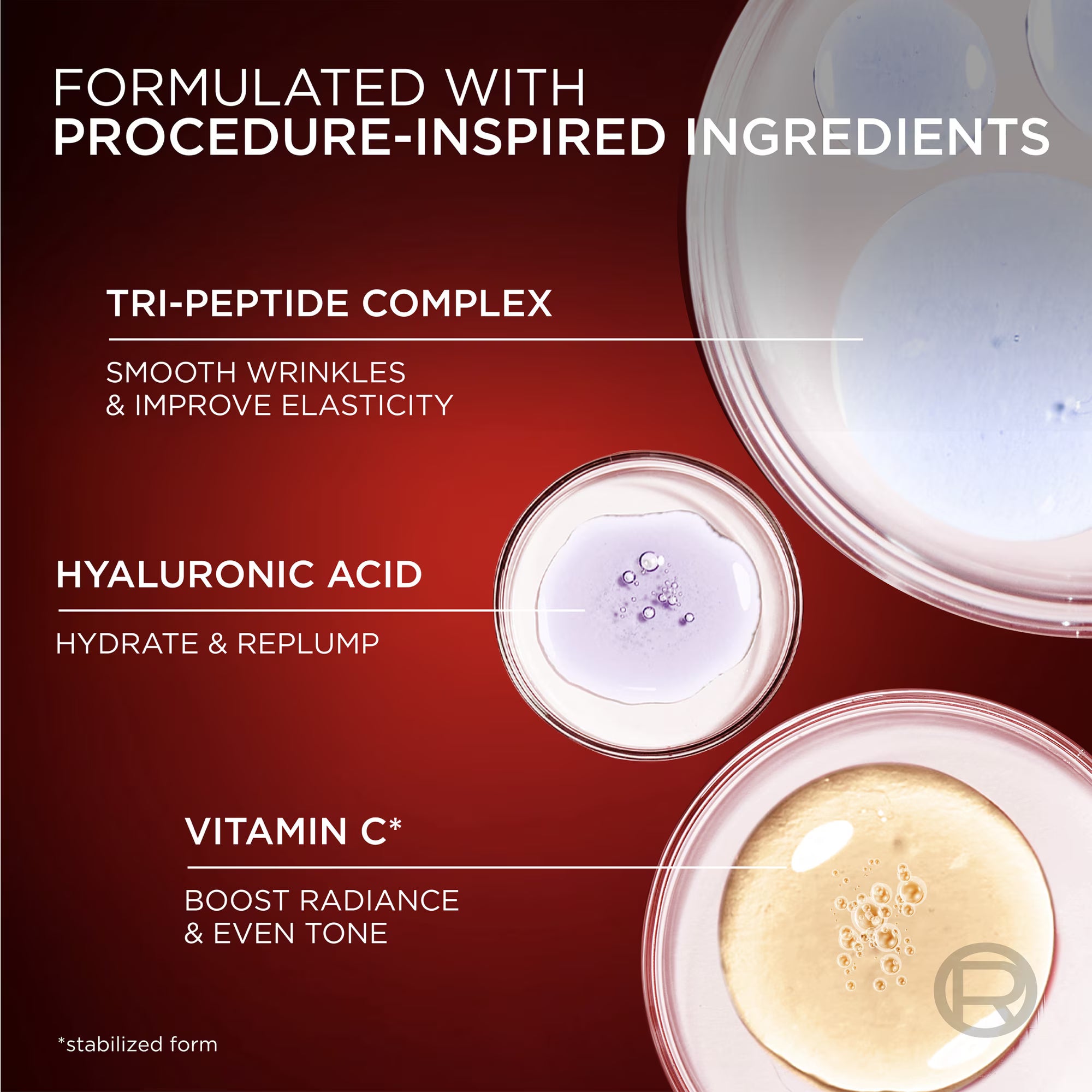L'Oreal Paris Revitalift Triple Power Face Serum with Tri-Peptides, Hyaluronic Acid and Vitamin C, Anti-Aging, Anti-Wrinkle Serum to Firm and Brighten Skin, 1 fl. oz.