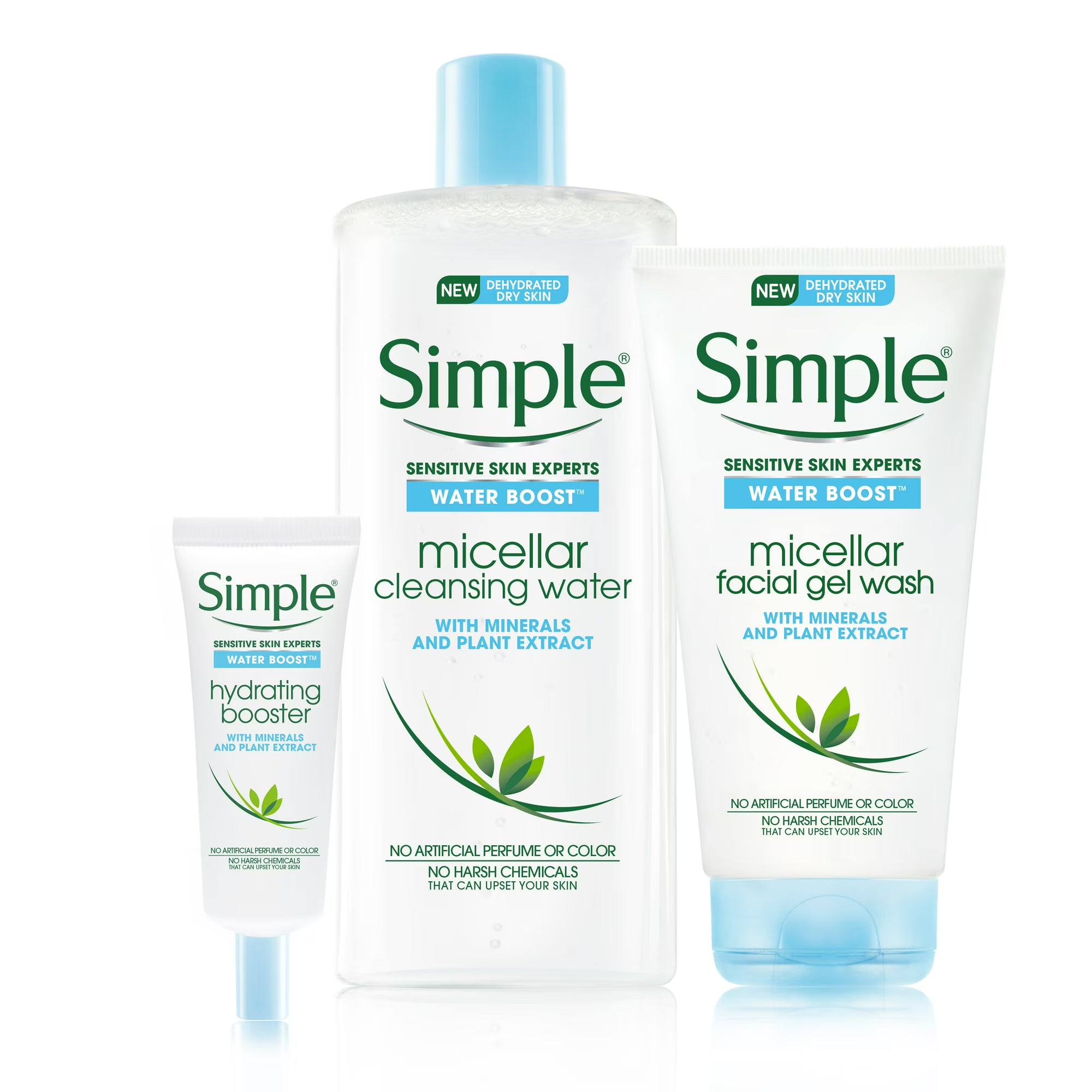 Simple Water Boost Sensitive Skin Micellar Facial Gel Wash, 5 oz