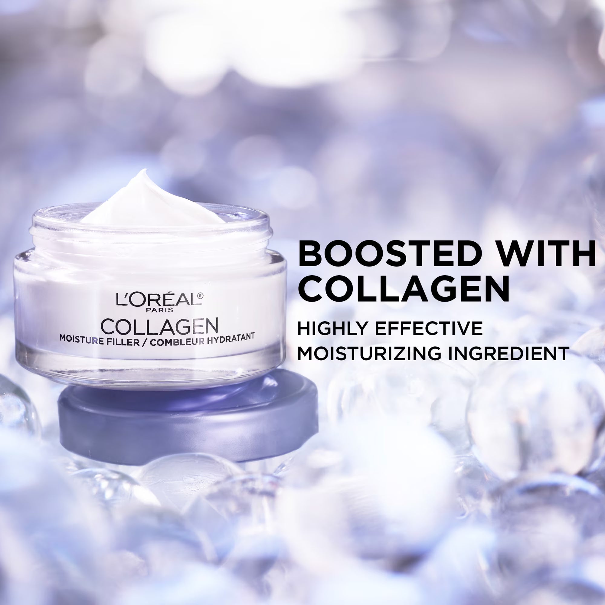 L'Oreal Paris Collagen Moisture Filler Face Cream, Anti-Aging Face Moisturizer, Non-Greasy Skin Care Formula for Up to 48HR Hydration, 1.7oz