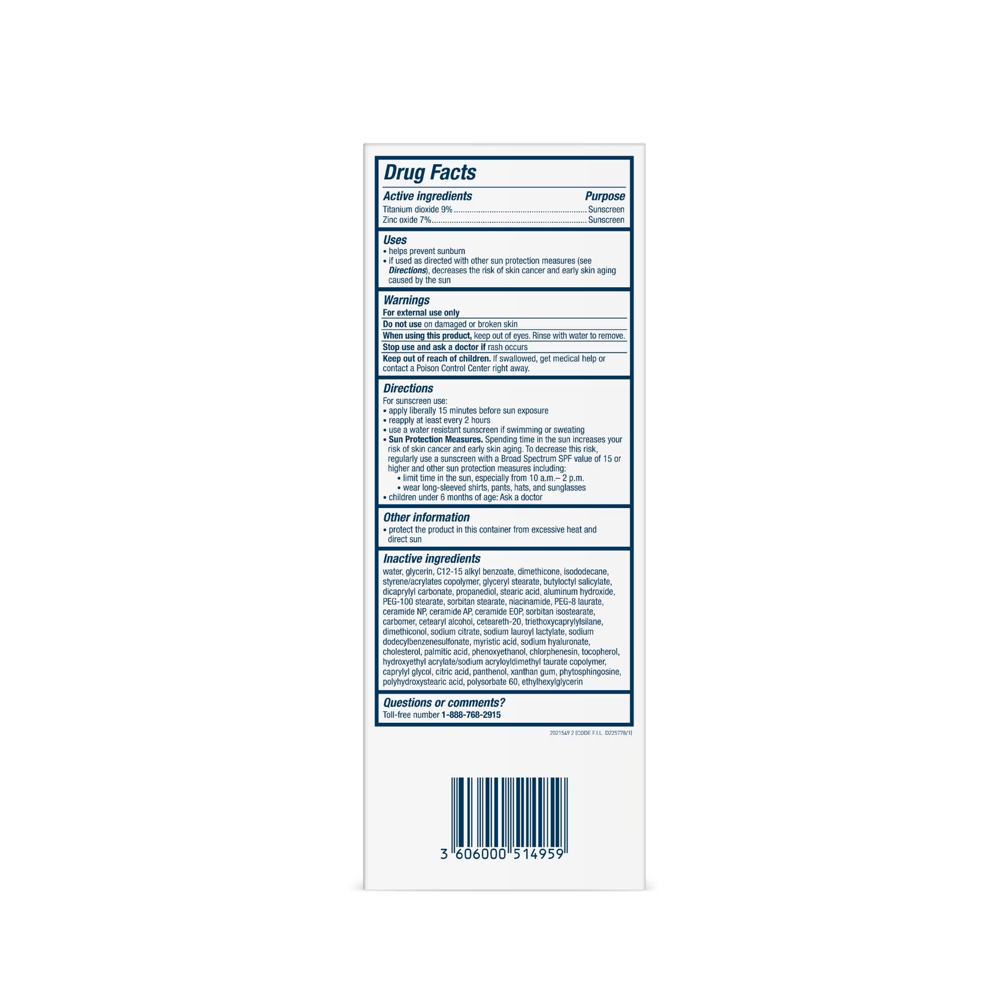 CeraVe Mineral Sunscreen Hydrating SPF 50 Face Lotion for Sensitive Skin, Kids & Adults 2.5 fl oz