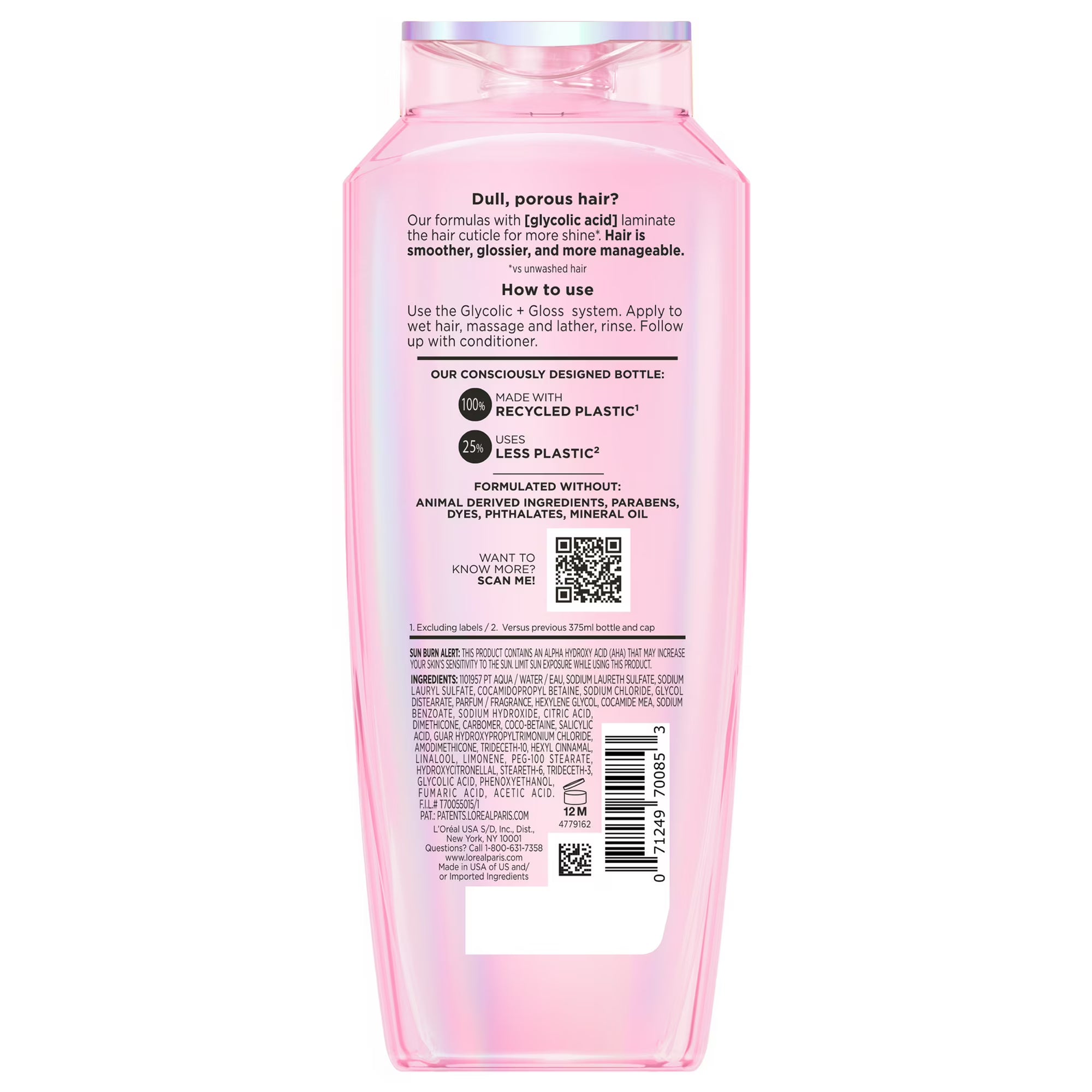 L'Oreal Paris Elvive Glycolic Gloss Shine Enhancing Shampoo, 13.5 fl oz