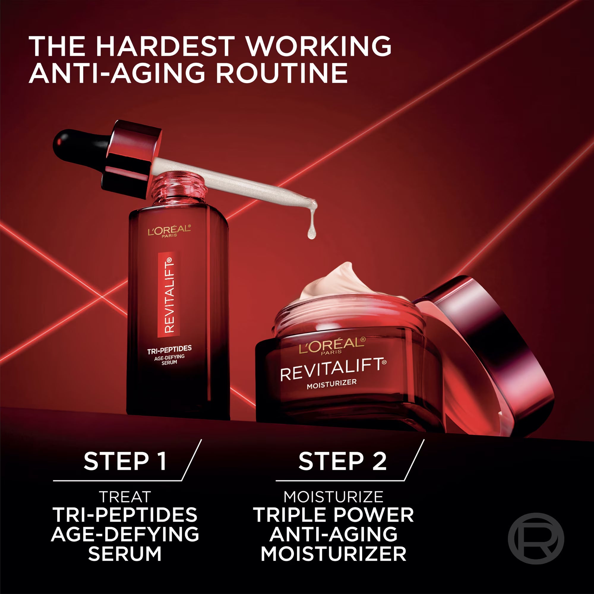 L'Oreal Paris Revitalift Triple Power Face Serum with Tri-Peptides, Hyaluronic Acid and Vitamin C, Anti-Aging, Anti-Wrinkle Serum to Firm and Brighten Skin, 1 fl. oz.