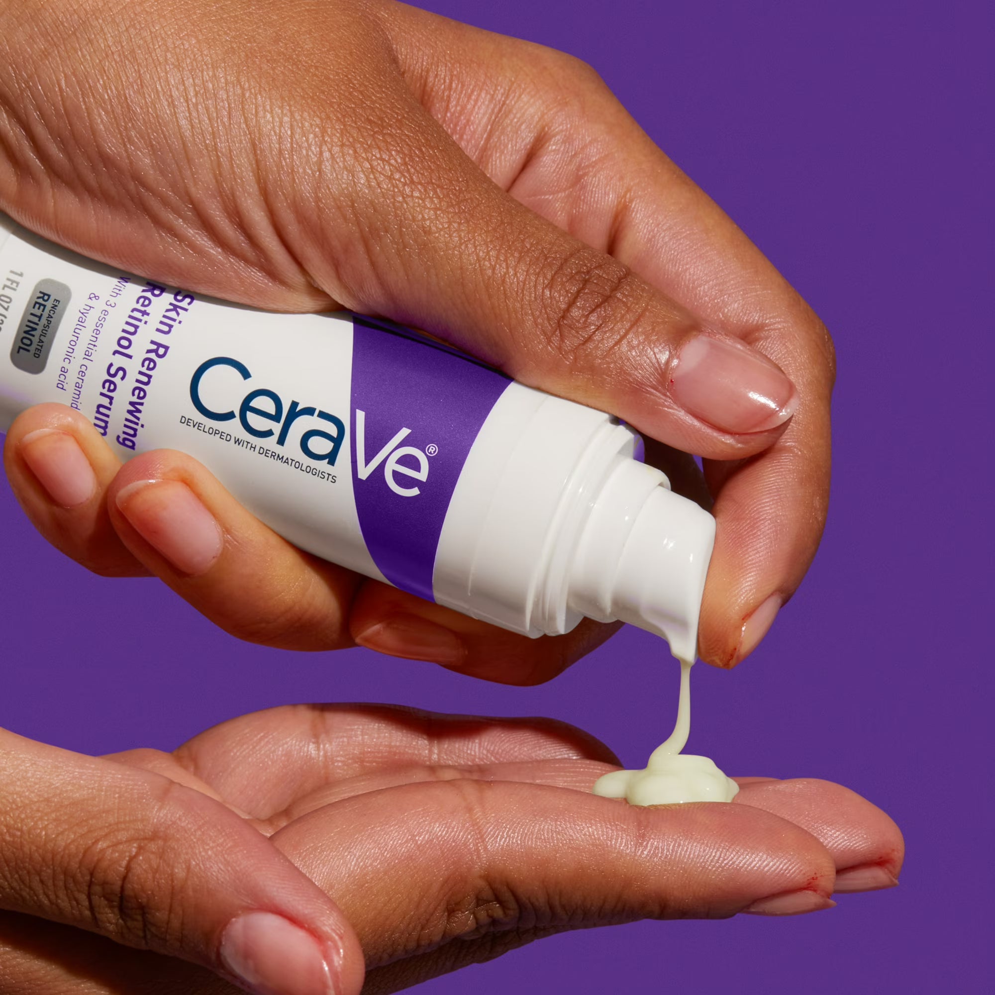 CeraVe Skin Renewing Retinol Serum Anti-aging Face Serum for Wrinkles & Fine Lines 1 fl oz