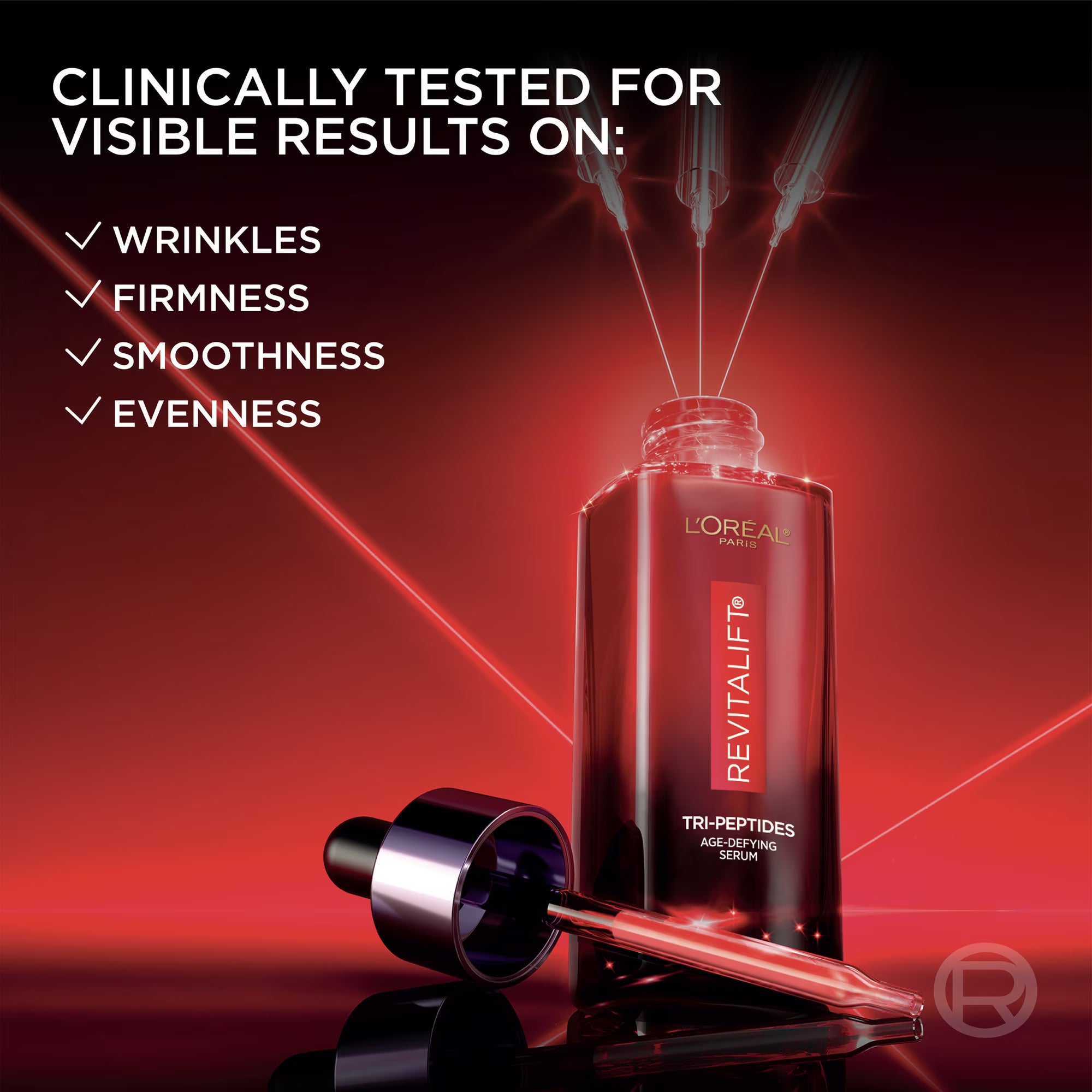 L'Oreal Paris Revitalift Triple Power Face Serum with Tri-Peptides, Hyaluronic Acid and Vitamin C, Anti-Aging, Anti-Wrinkle Serum to Firm and Brighten Skin, 1 fl. oz.